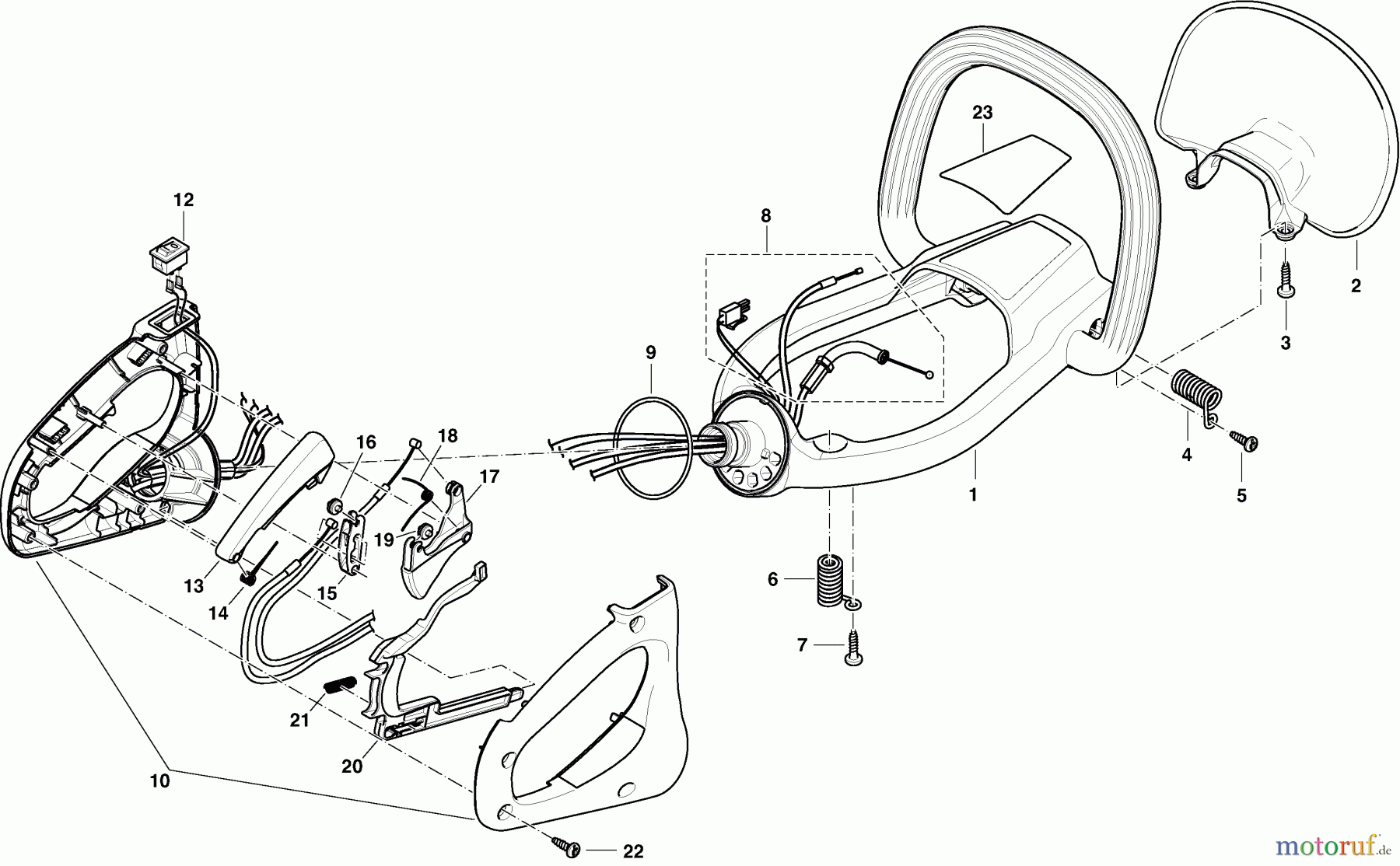 Dolmar Heckenscheren Benzin HT-2950 6 Gehäuse, Handschutz