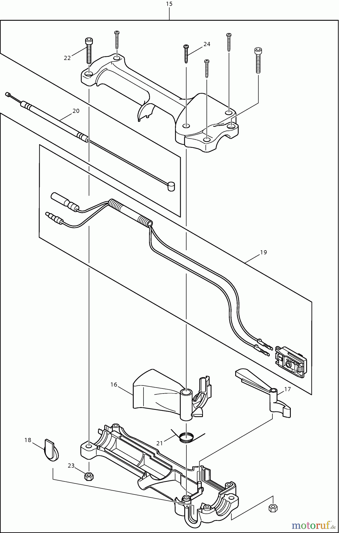 Dolmar Heckenscheren Benzin MH-2556 (USA) MH-2556 (USA =>2009) 2 Steuerhebel, Kabelbaum