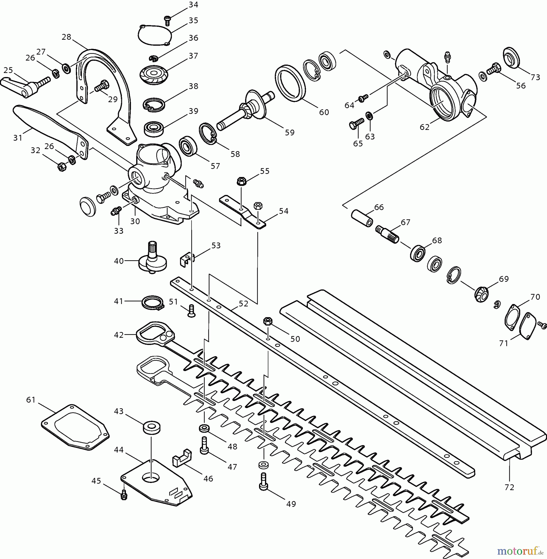 Dolmar Heckenscheren Benzin MH-2556 (USA) MH-2556 (USA =>2009) 3 Getriebe, Scherblatt