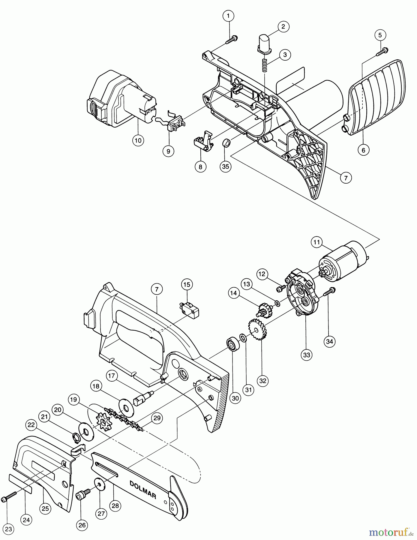 Dolmar Kettensägen Akku Kettensäge AS-1212 LGE 2 AG-1212 LGE