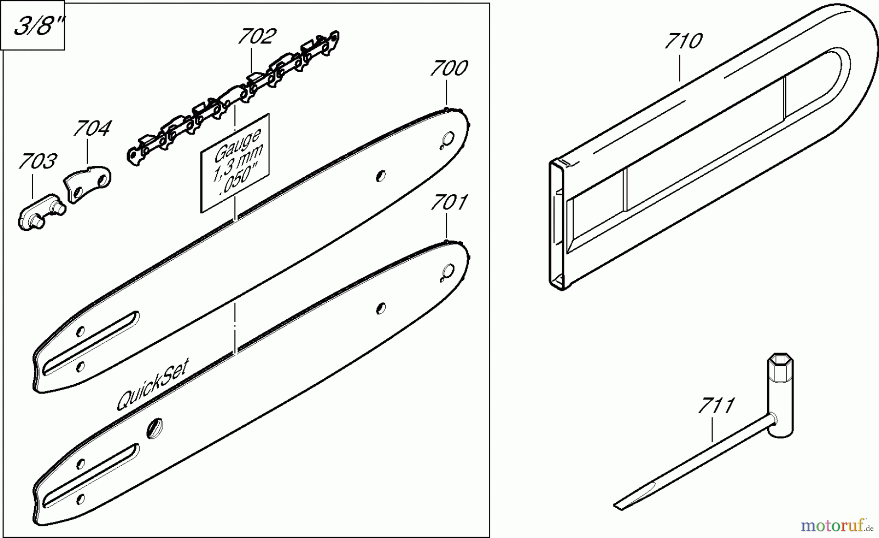  Dolmar Kettensägen Elektro Kettensäge ES-172 A 6  Sägeschienen, Sägeketten, Werkzeug