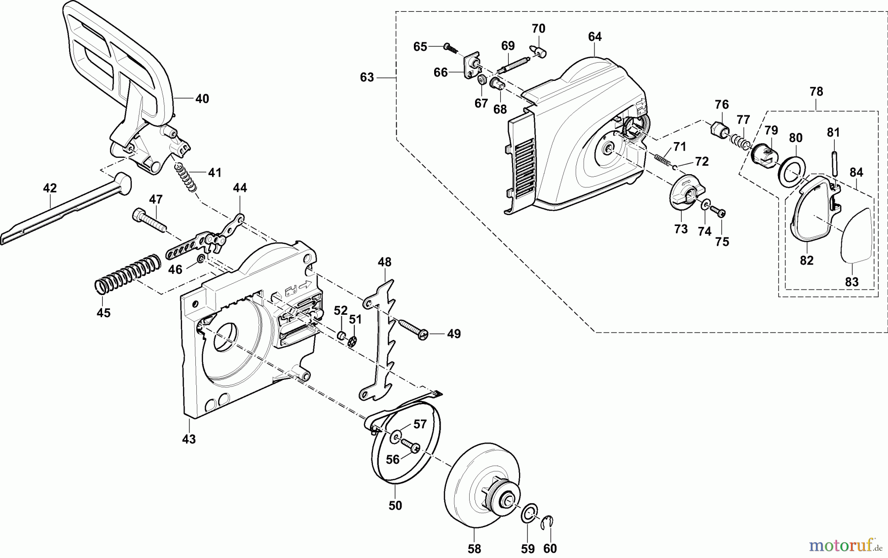  Dolmar Kettensägen Elektro Kettensäge ES-183 A 2  Kupplung, Kettenbremse