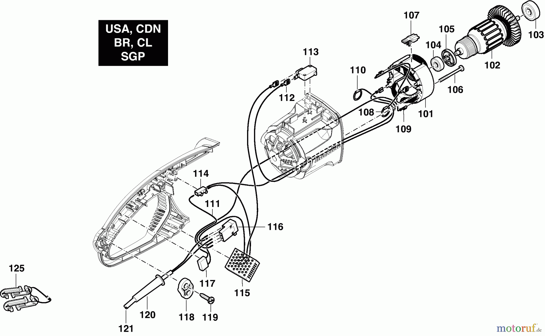  Dolmar Kettensägen Elektro Kettensäge ES-183 A 4  Motor, Kabel, Schalter