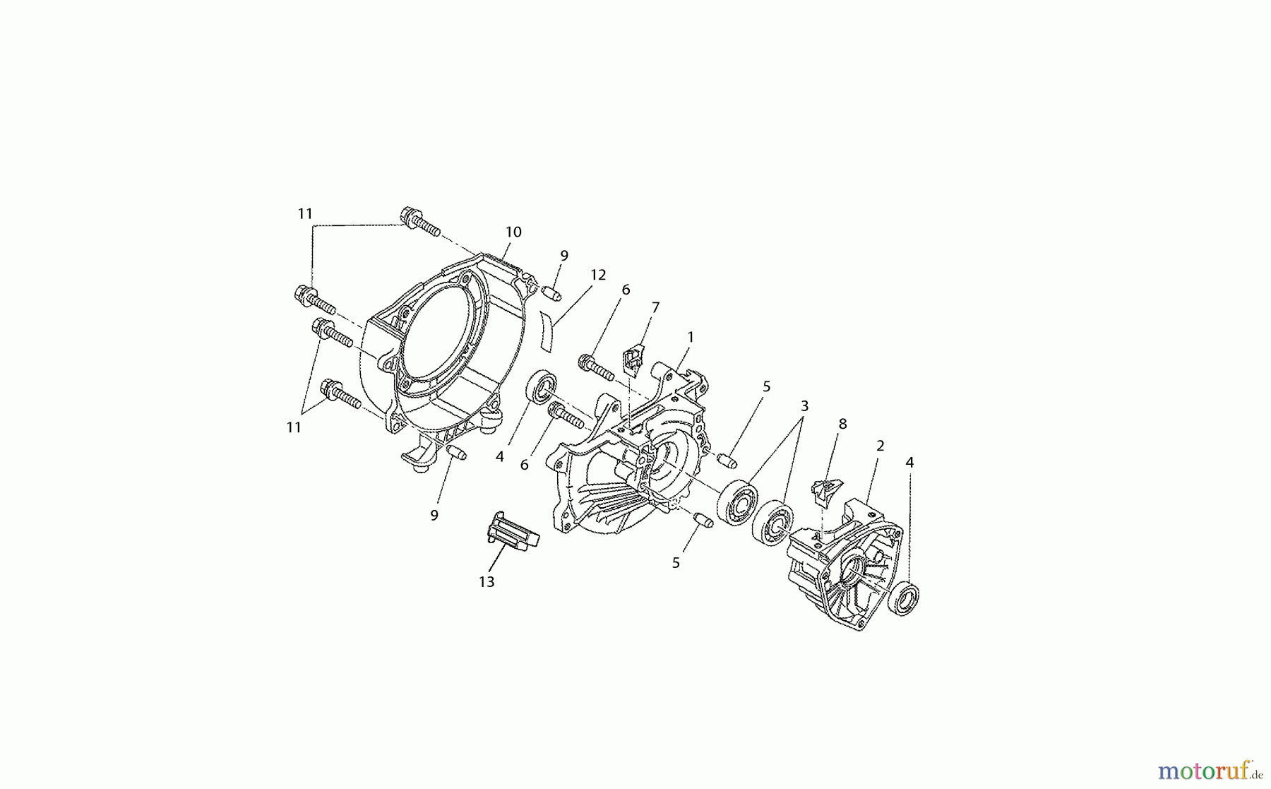Dolmar Motorsensen & Trimmer Benzin 2-Takt MS-260 C (USA) 1 Kurbelgehäuse