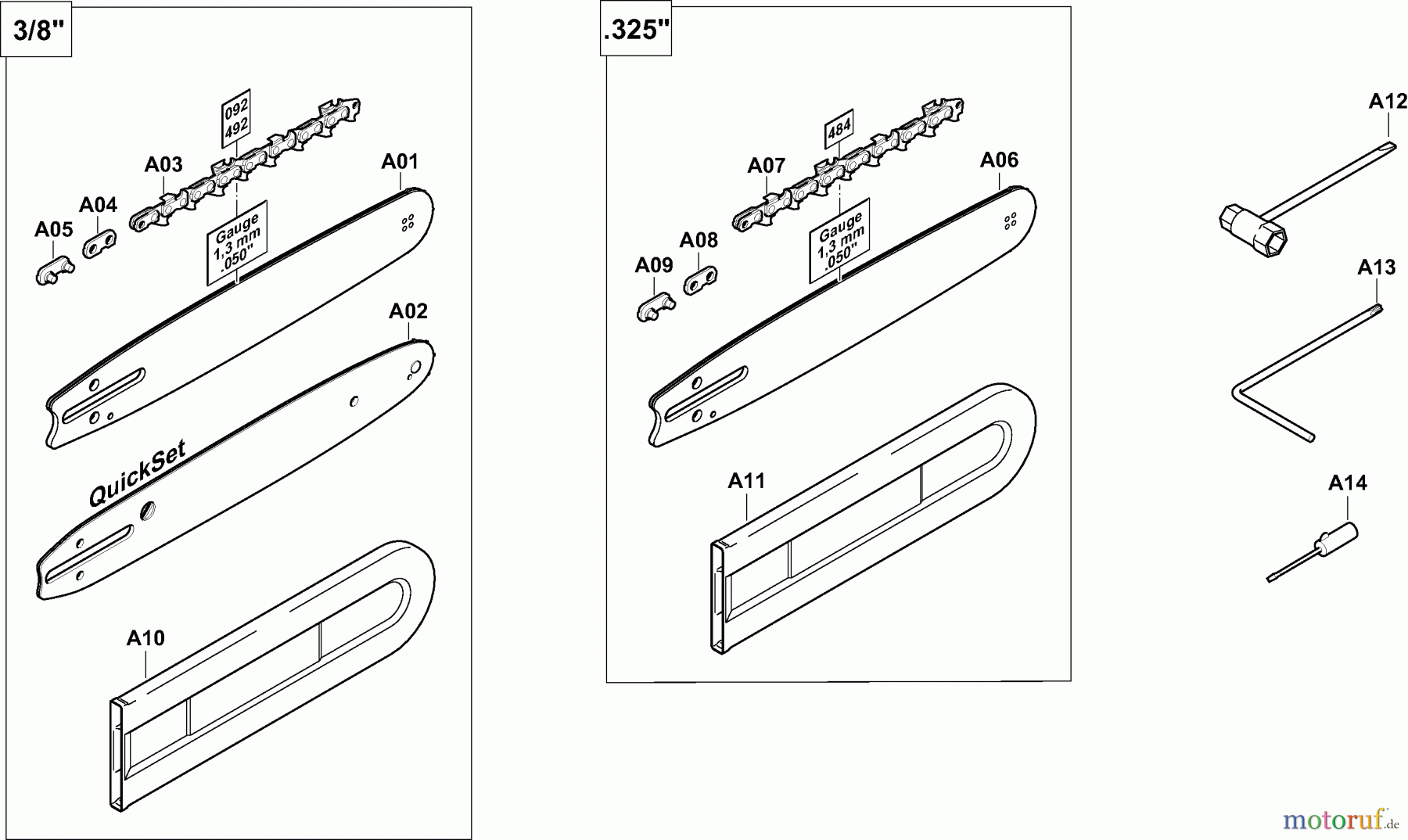 Dolmar Kettensägen Benzin Kettensäge PS-420 (USA) 8 Sägeschienen, Sägeketten, Werkzeug