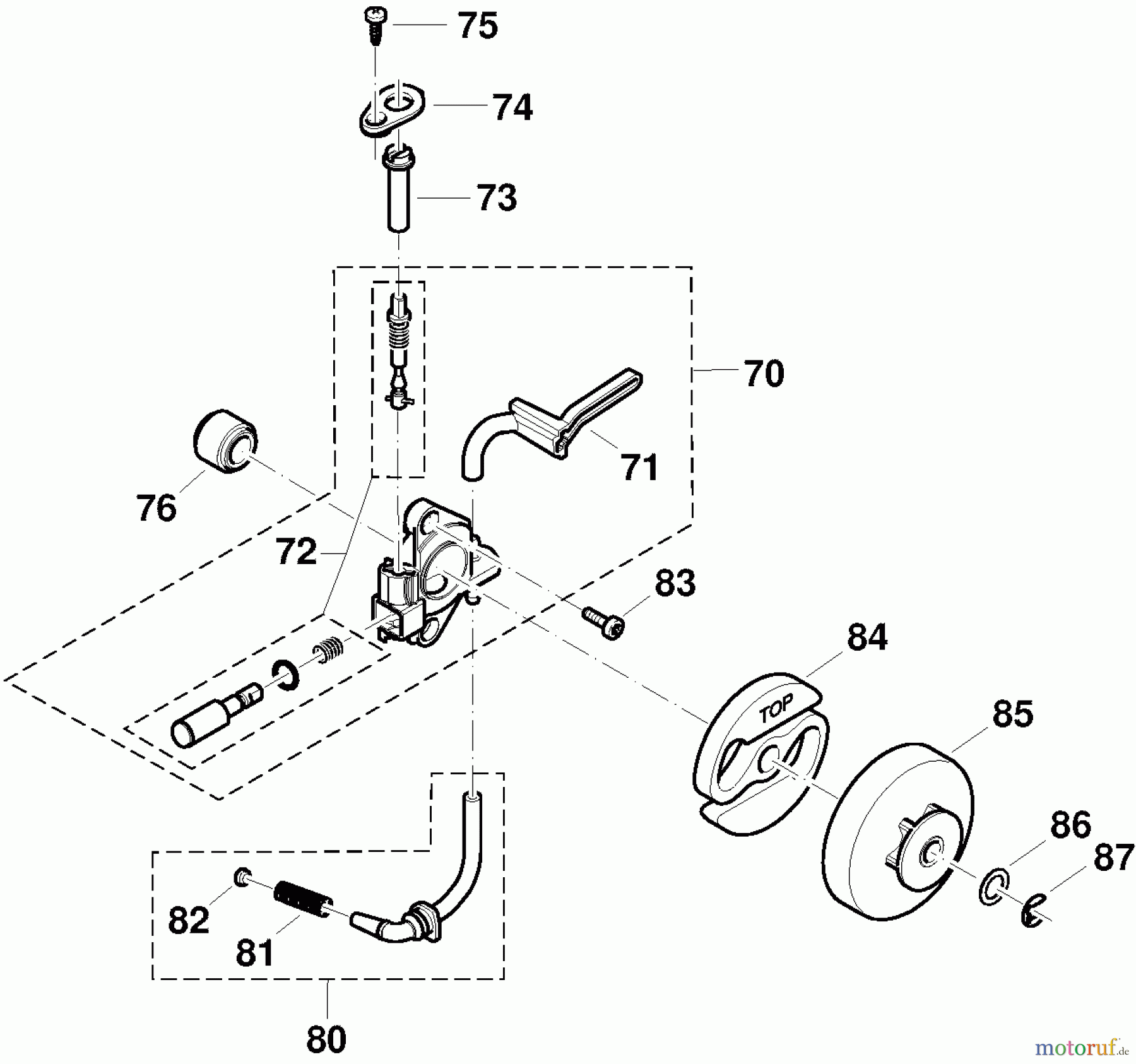 Dolmar Kettensägen Benzin Kettensäge PS-3400 3 Ölpumpe, Kupplung