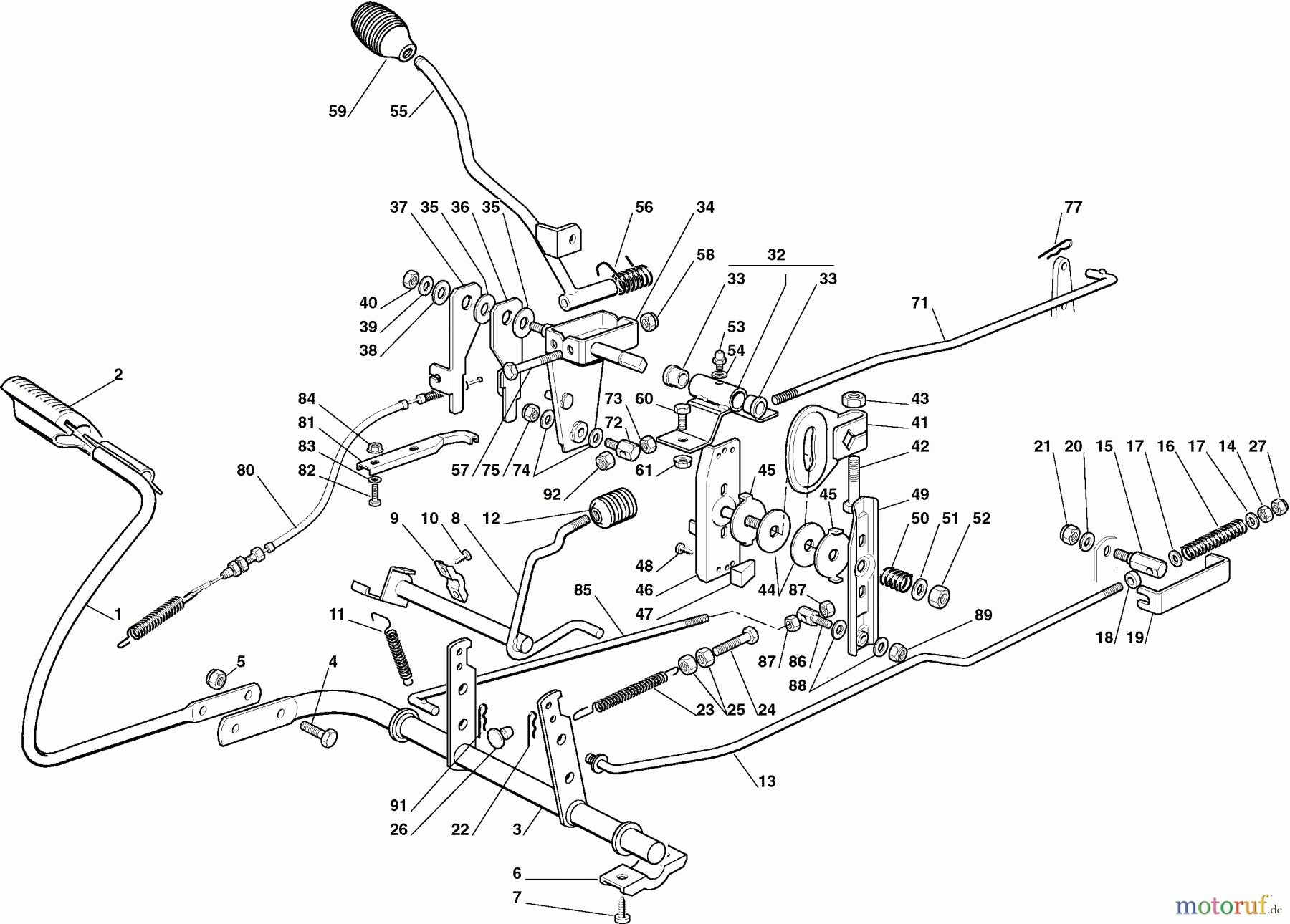  Dolmar Rasentraktoren RM7213H RM-72.13 H (2005) 4  GETRIEBE UND BREMSE ANTRIEB