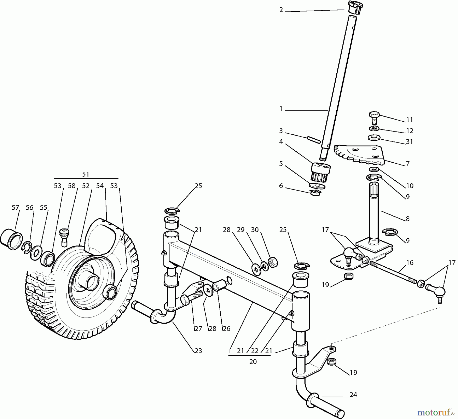  Dolmar Rasentraktoren RM7213H RM-72.13 H (2006) 3  LENKGETRIEBE