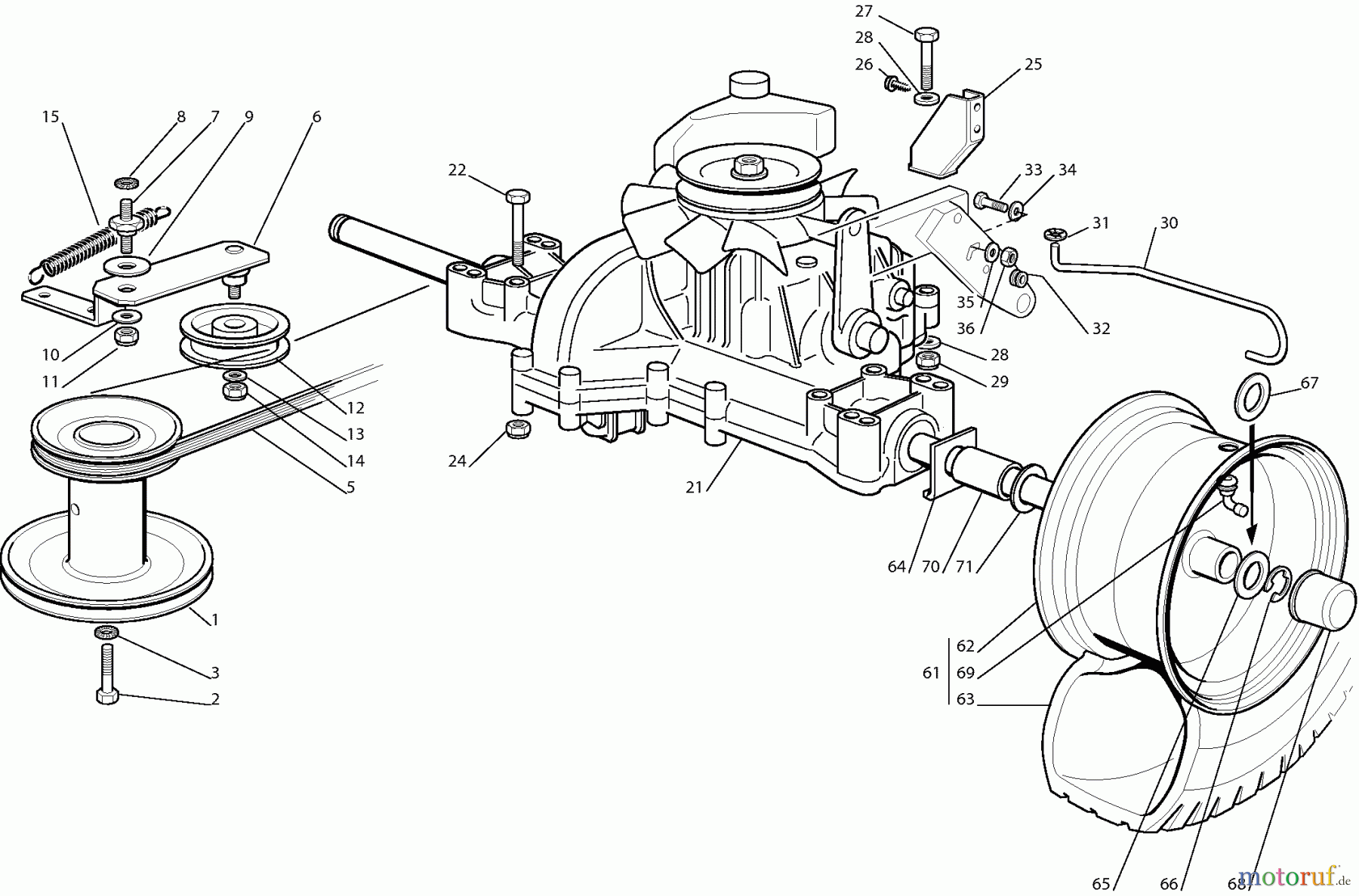  Dolmar Rasentraktoren RM7213H RM-72.13 H (2006) 6  Getriebe