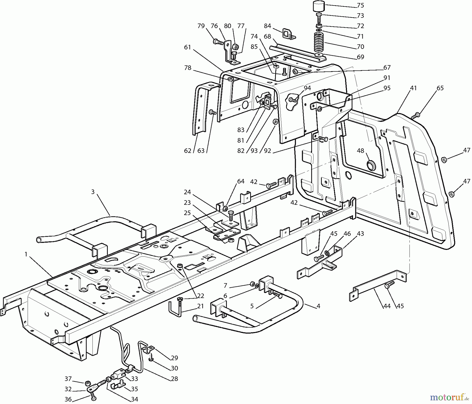  Dolmar Rasentraktoren TM9214H TM-92.14 H (2006) 1  RAHMENSATZ