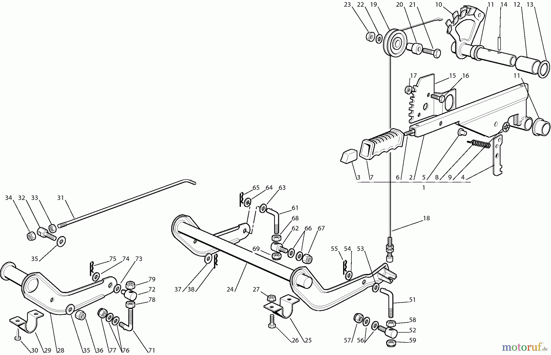  Dolmar Rasentraktoren TM9214H TM-92.14 H (2006) 7  SCHNEIDWERKZEUG AUFHEBESATZ