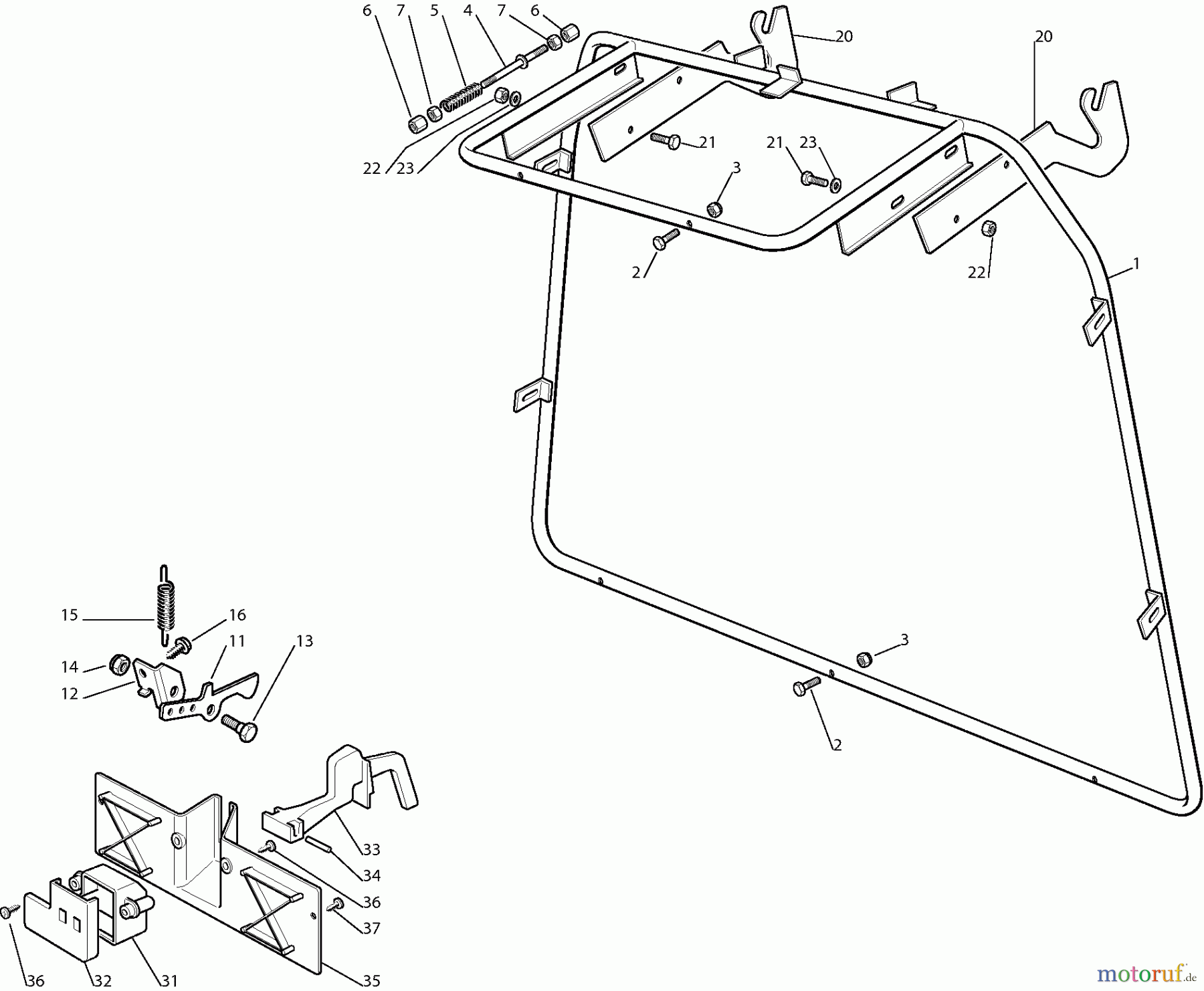  Dolmar Rasentraktoren TM9214H TM-92.14 H (2006) 10  Halterung Grasfangsack