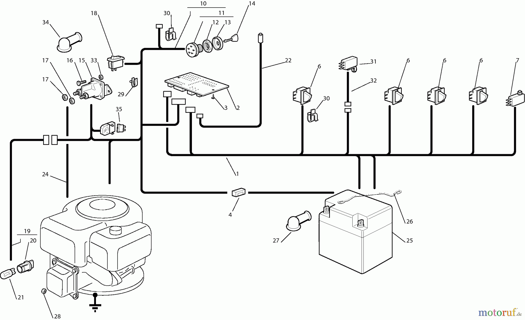  Dolmar Rasentraktoren TM9214H TM-92.14 H (2006) 12  ELEKTRISCHE TEILE