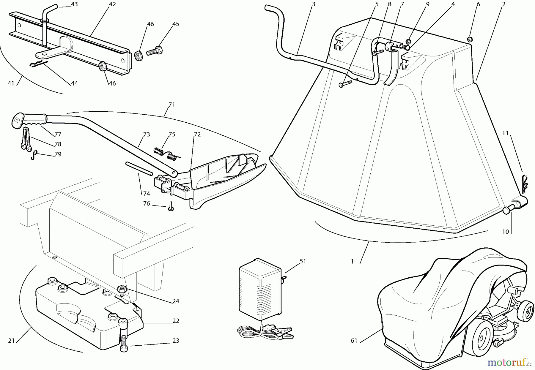  Dolmar Rasentraktoren TM9214H TM-92.14 H (2006) 13  ZUBEHÖR NACH ANFRAGE