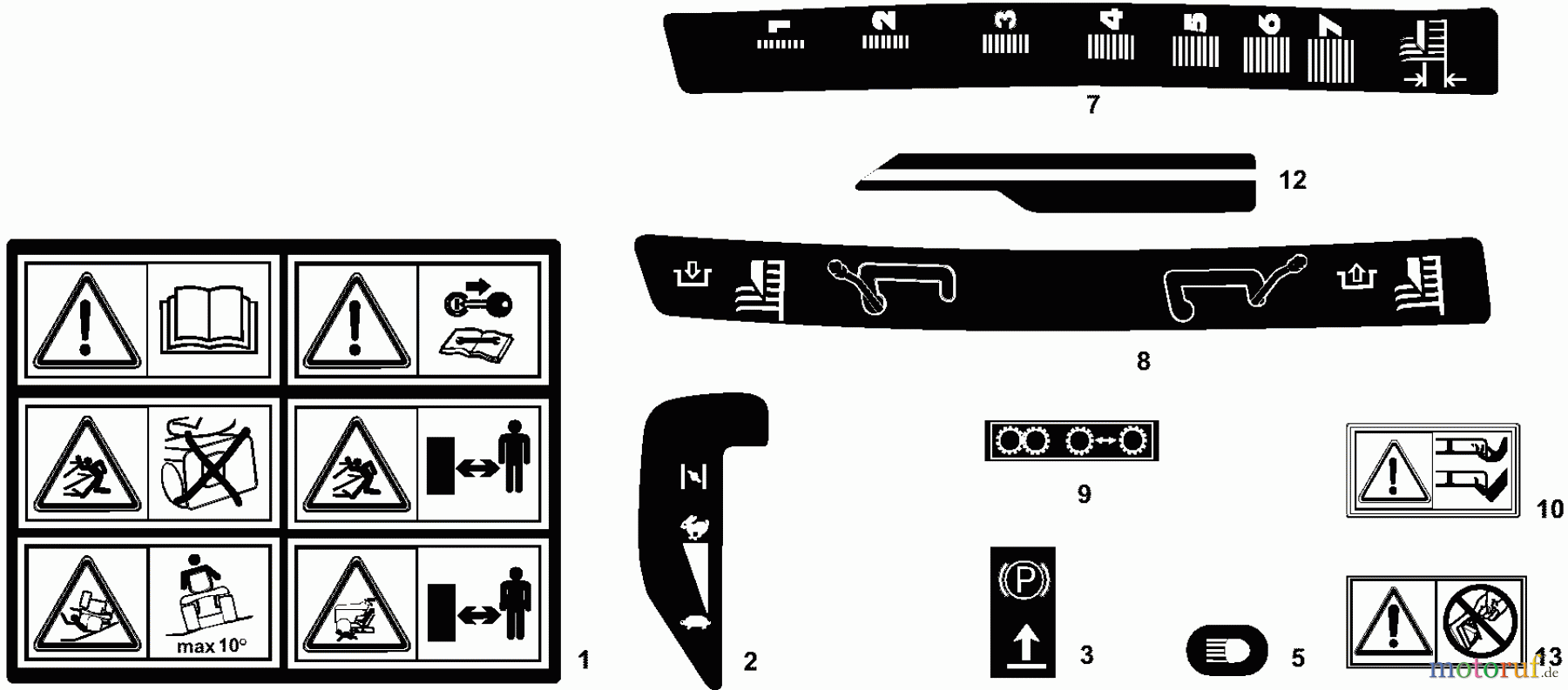  Dolmar Rasentraktoren TM9214H TM-92.14 H (2006) 14  AUFKLEBER