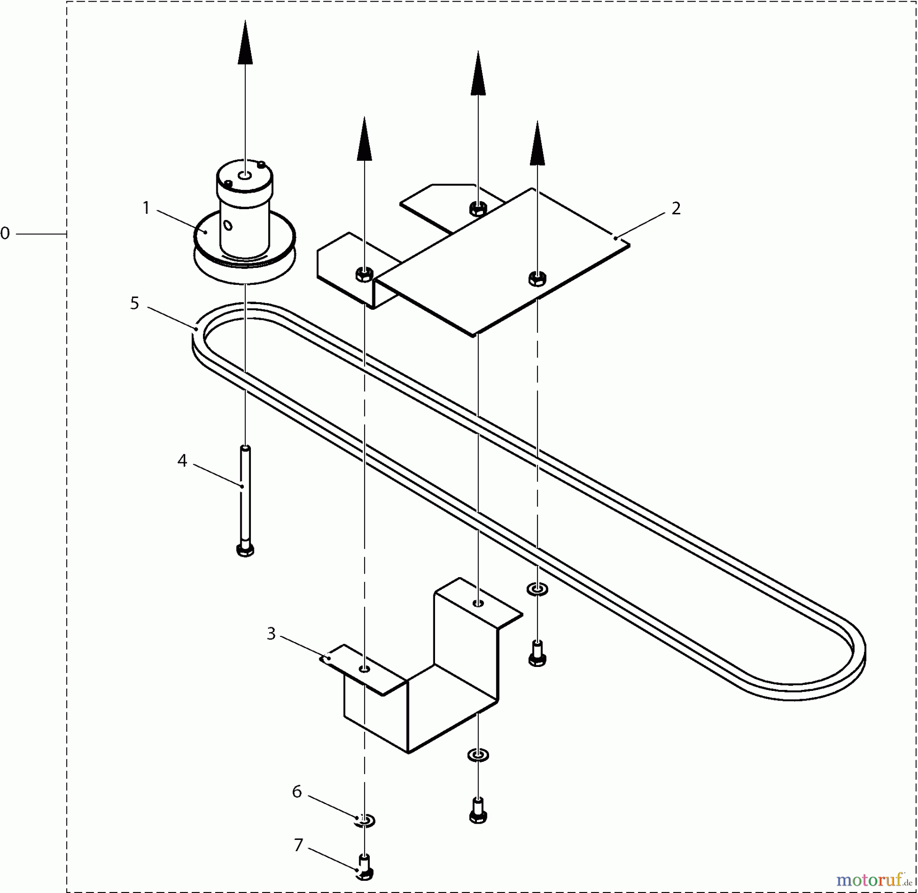 Dolmar Rasentraktoren Zubehör RS-120, TA-250, TK-420, TK-520, TS-125 2 92 cm - Antriebssatz (Basiswechsler)
