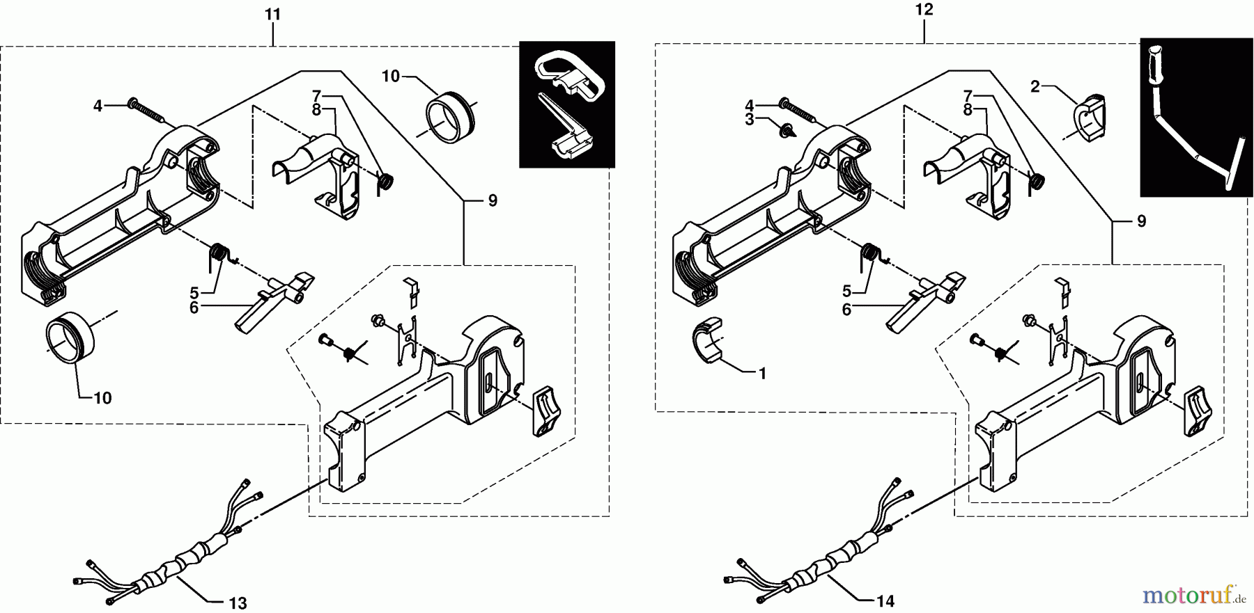  Dolmar Motorsensen & Trimmer Benzin 4-Takt MS-352.4 C 13  Bedienungshandgriff
