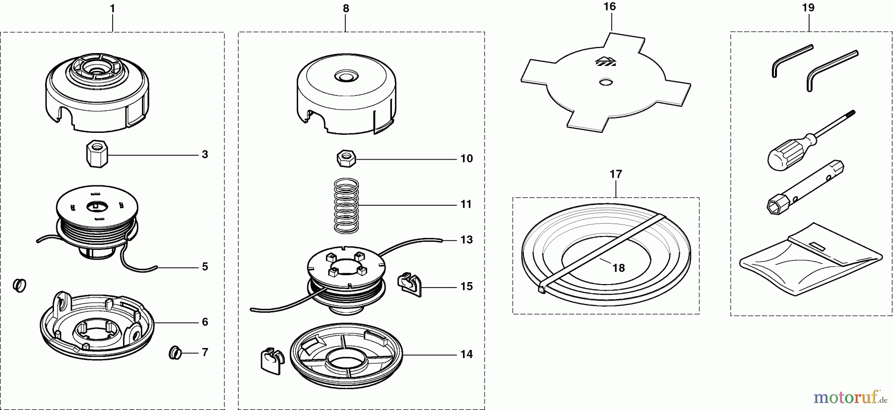  Dolmar Motorsensen & Trimmer Benzin 4-Takt MS-352.4 C 16  Schneidwerkzeuge, Werkzeug
