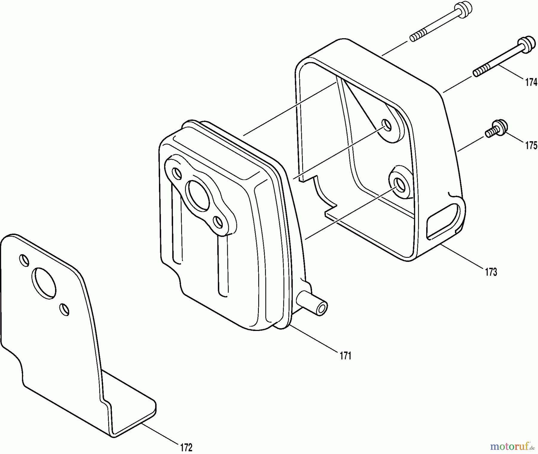  Dolmar Motorsensen & Trimmer Benzin 4-Takt MS-252.4 C 7  Schalldämpfer
