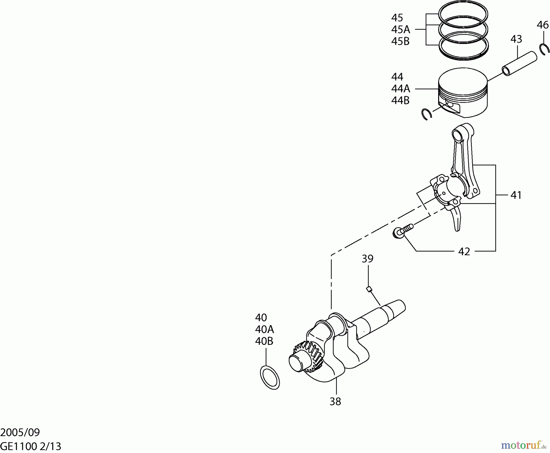  Dolmar Stromerzeuger GE-1100 2  Kurbelwelle, Kolben