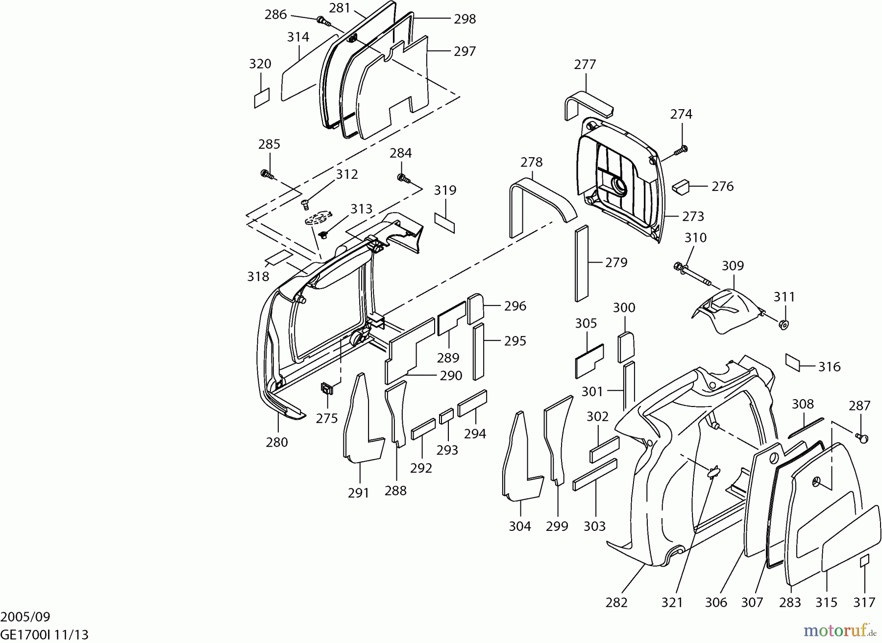  Dolmar Stromerzeuger GE-1700 I 11  Gehäuse