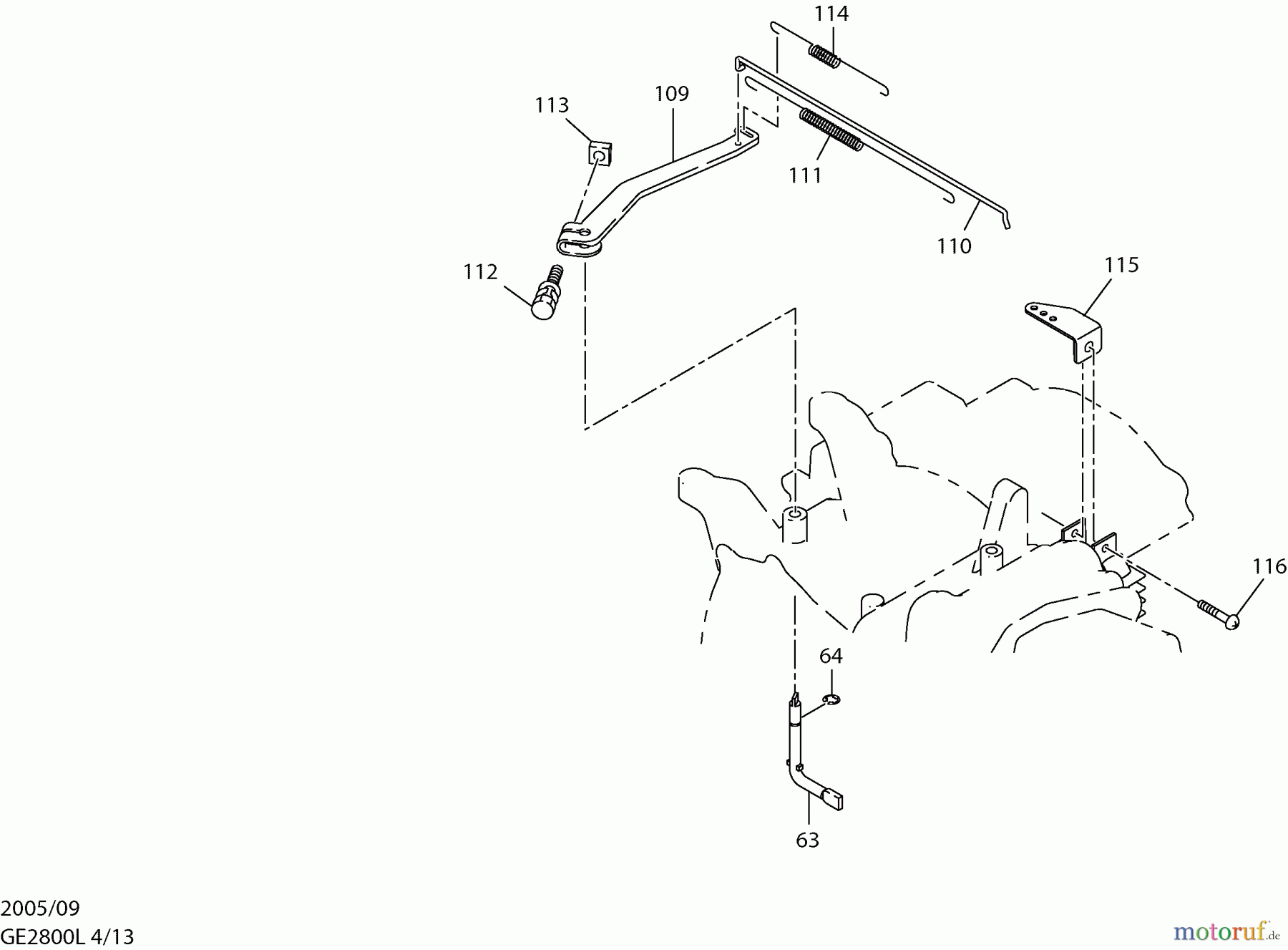  Dolmar Stromerzeuger GE-2800 L 4  Reglerhebel