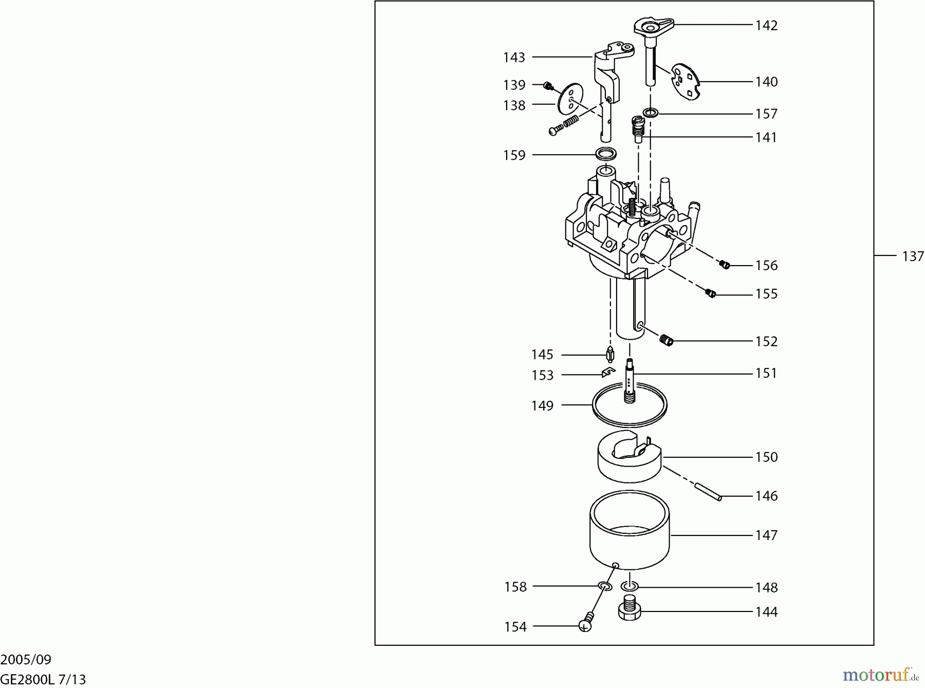  Dolmar Stromerzeuger GE-2800 L 7  Vergaser