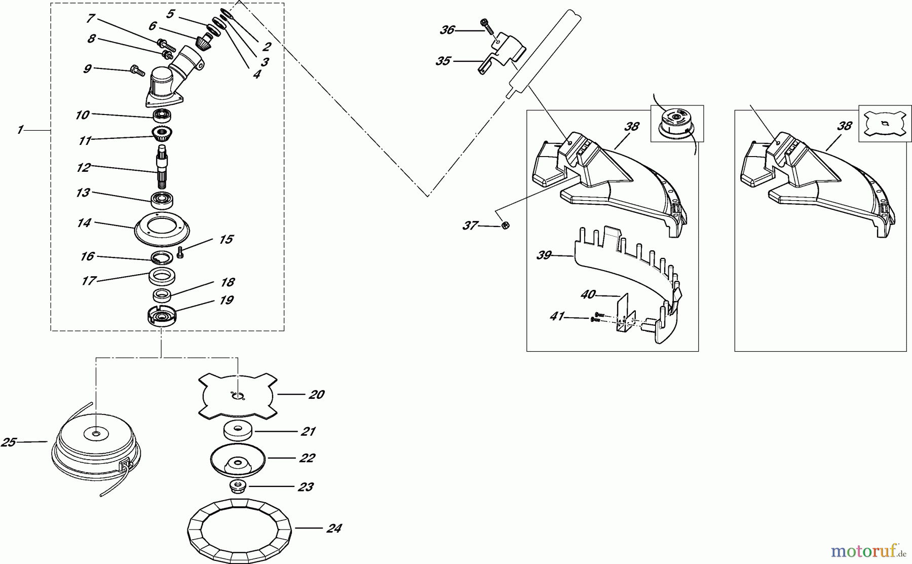  Dolmar Motorsensen & Trimmer Benzin 2-Takt MS-430 U 13  Getriebe, Schneidwerkzeug