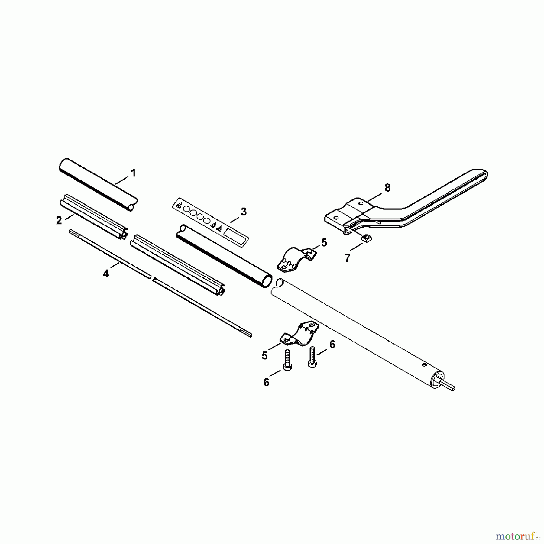  Viking Handgeführte Elektrogeräte Rasentrimmer TE 700 Zubehör AHK 110 A - Schaft kurz