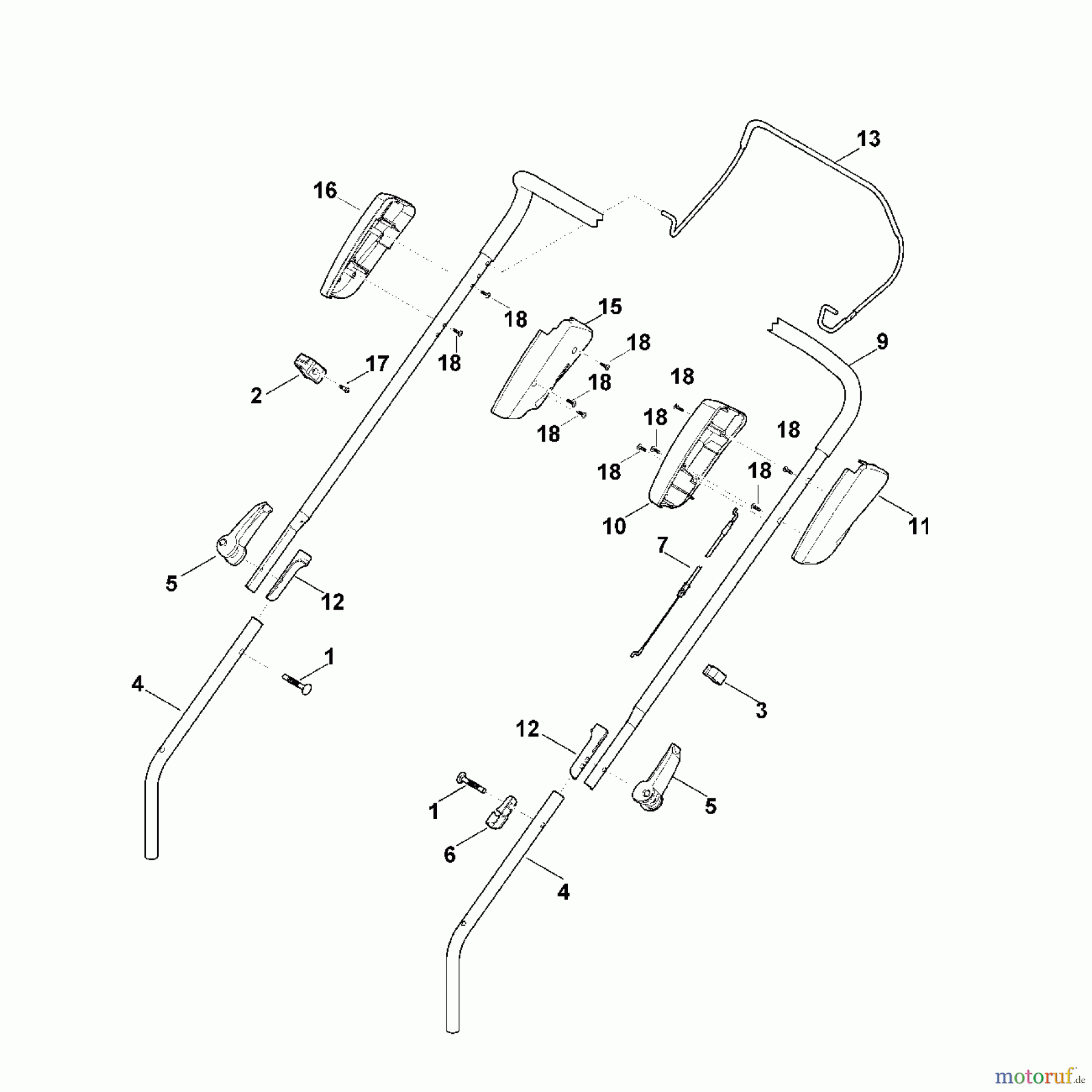 Viking Rasenmäher Benzinrasenmäher MB 443.1 A - Lenker
