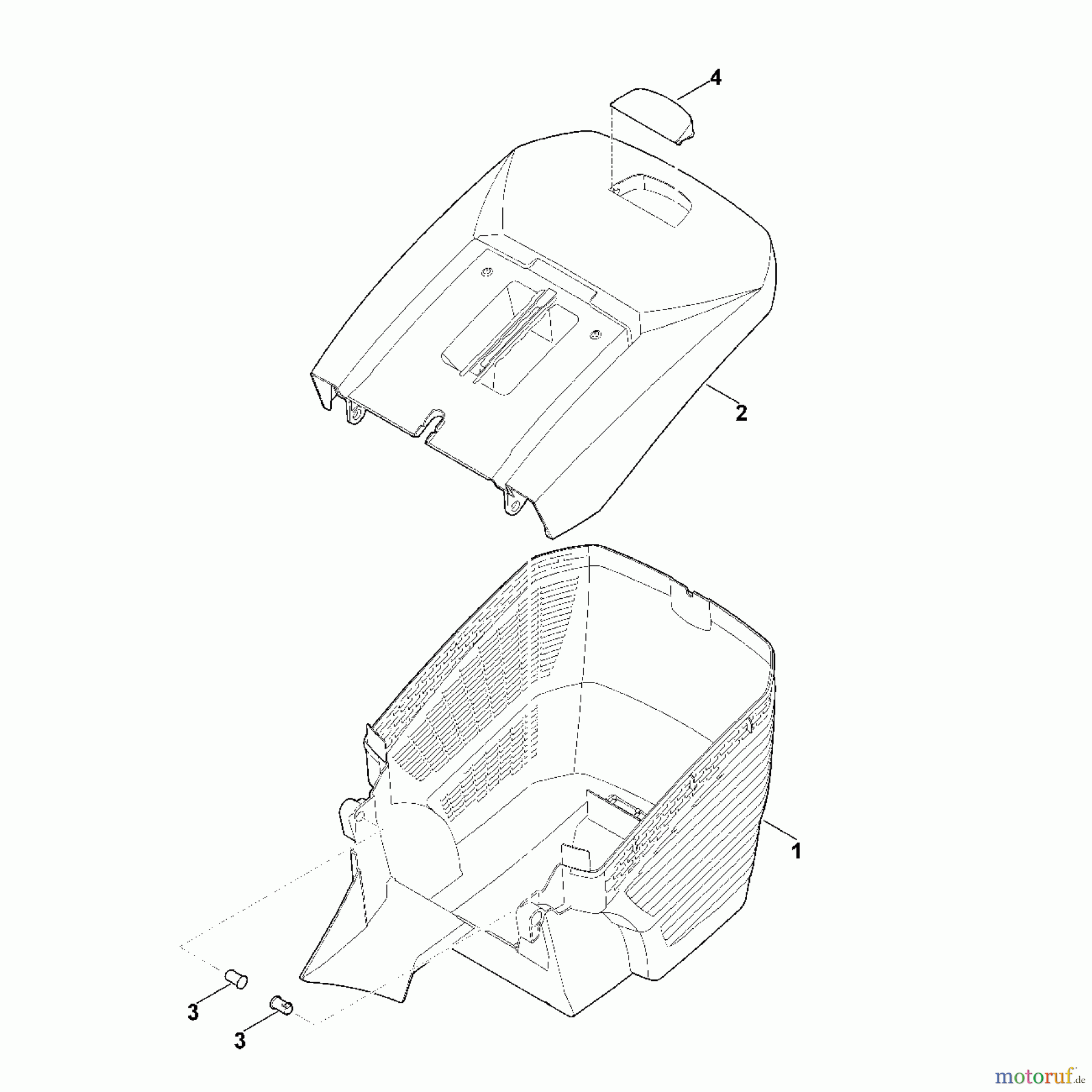 Viking Rasenmäher Benzinrasenmäher MB 443.1 E - Grasfangkorb