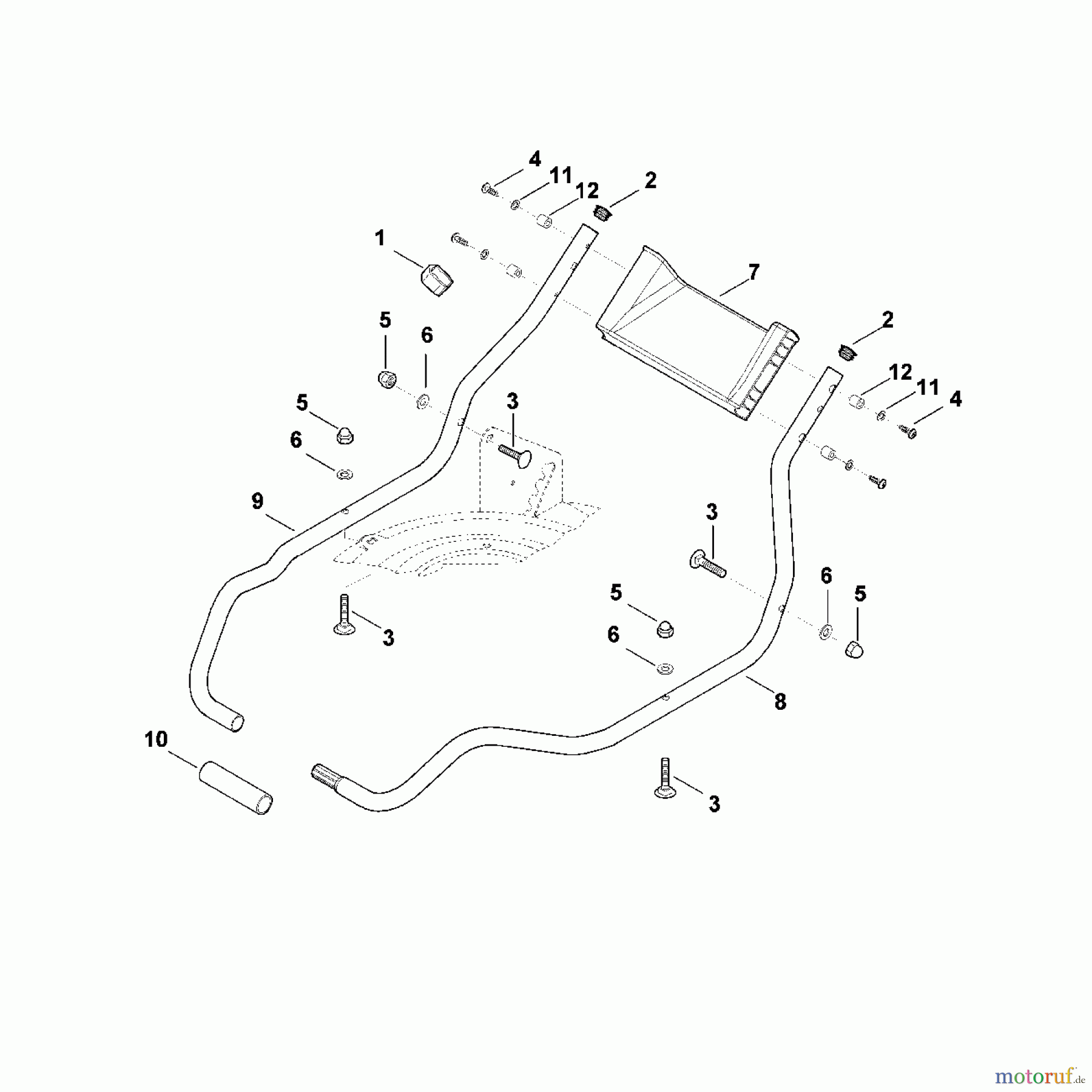 Viking Rasenmäher Benzinrasenmäher MB 2 RT B - Lenker Unterteil