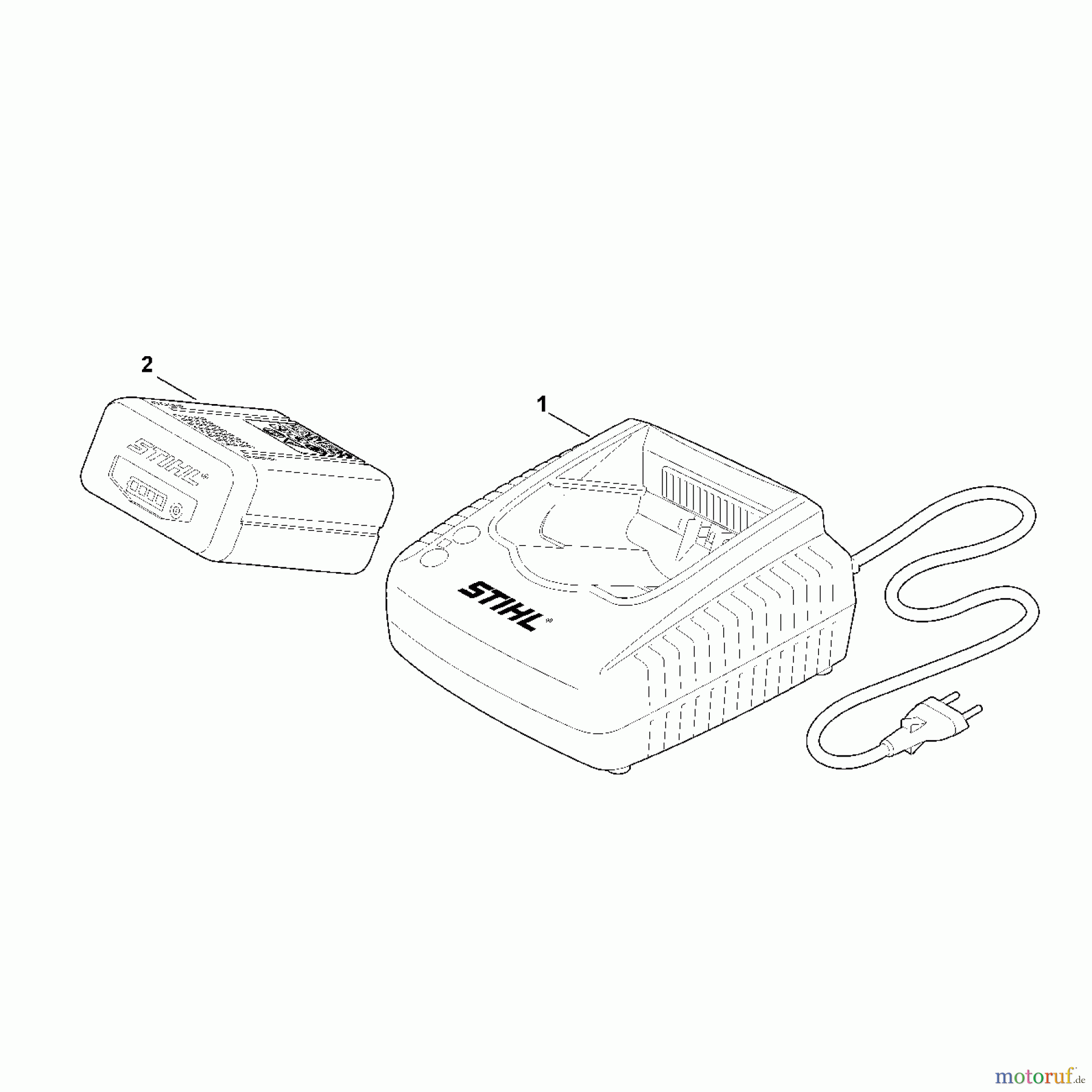 Viking Rasenmäher Akkurasenmäher MA 443.1 G - Akkumulator, Ladegerät
