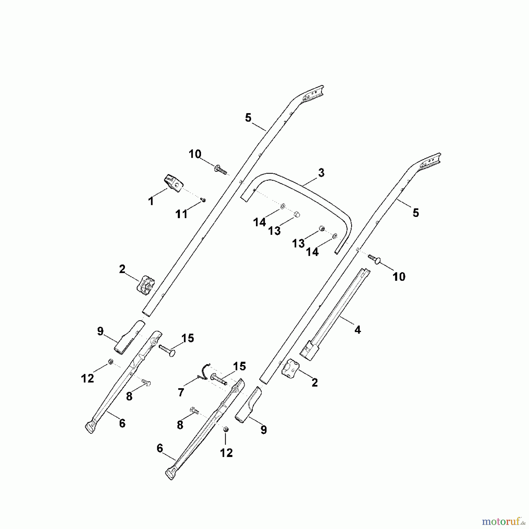 Viking Rasenmäher Benzinrasenmäher MB 545.0 B - Lenker Unterteil