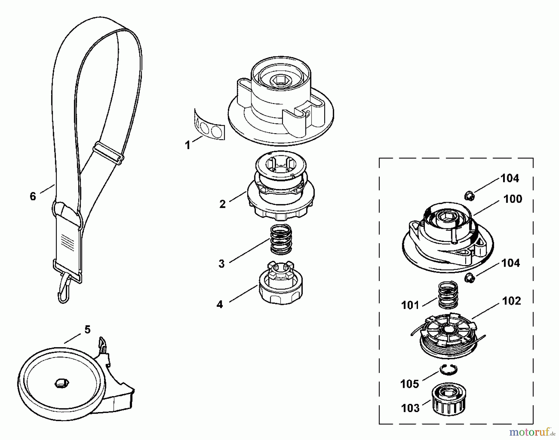Viking Handgeführte Elektrogeräte Rasentrimmer TE 600, TE 700, TE 1000 C - Mähkopf