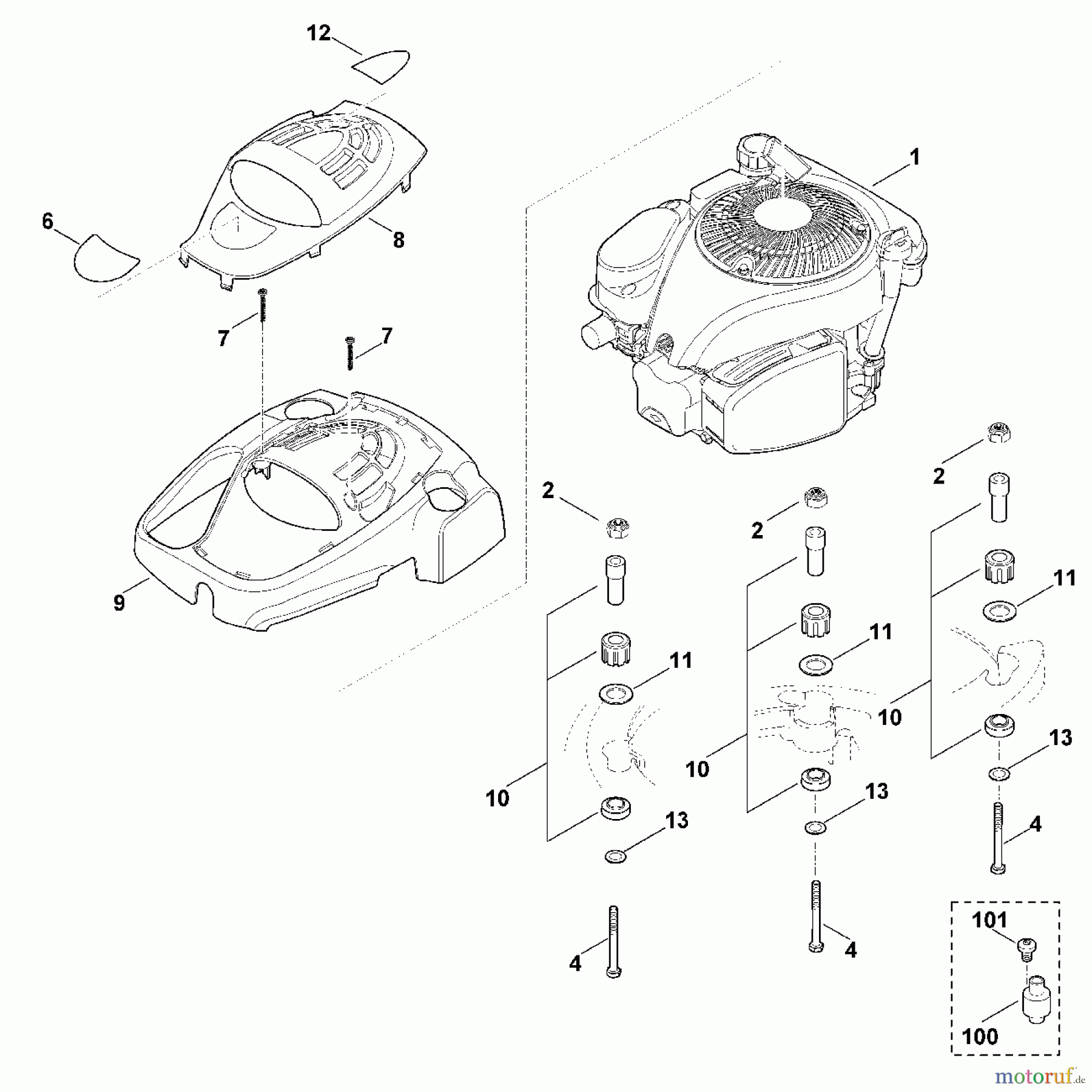 Viking Rasenmäher Benzinrasenmäher MB 650.0 OS F - Motor