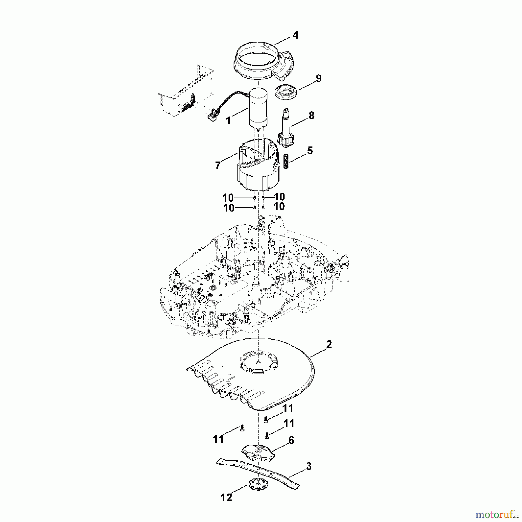 Viking Rasenmäher Akkurasenmäher MI 632.0 D - Mähwerk, Höhenverstellung