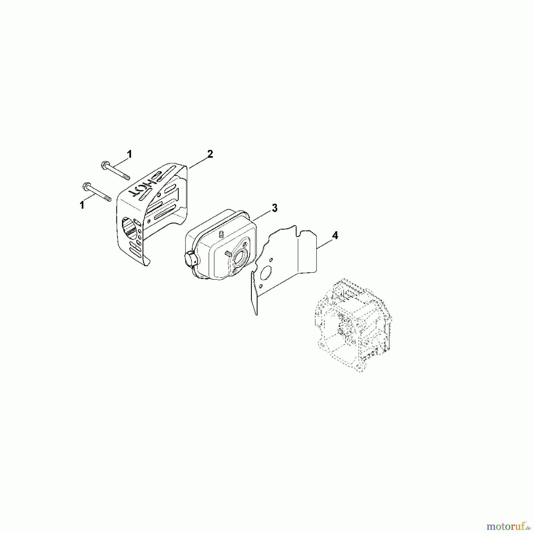 Viking Motoren KOHLER XT - 800 (XT800 - 2053) F - Auspuff
