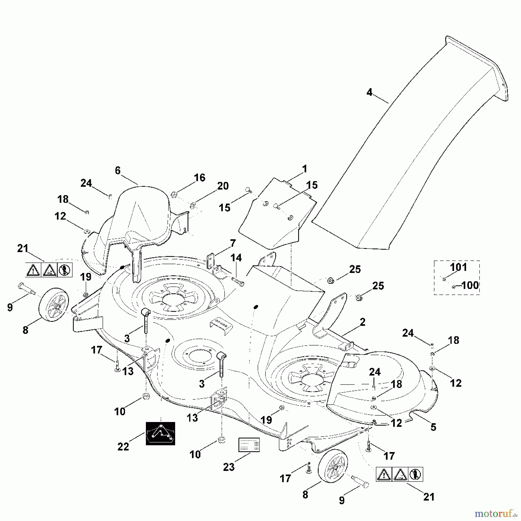Viking Rasentraktoren Rasentraktoren MT 6127.0 ZL N - Mähwerksgehäuse