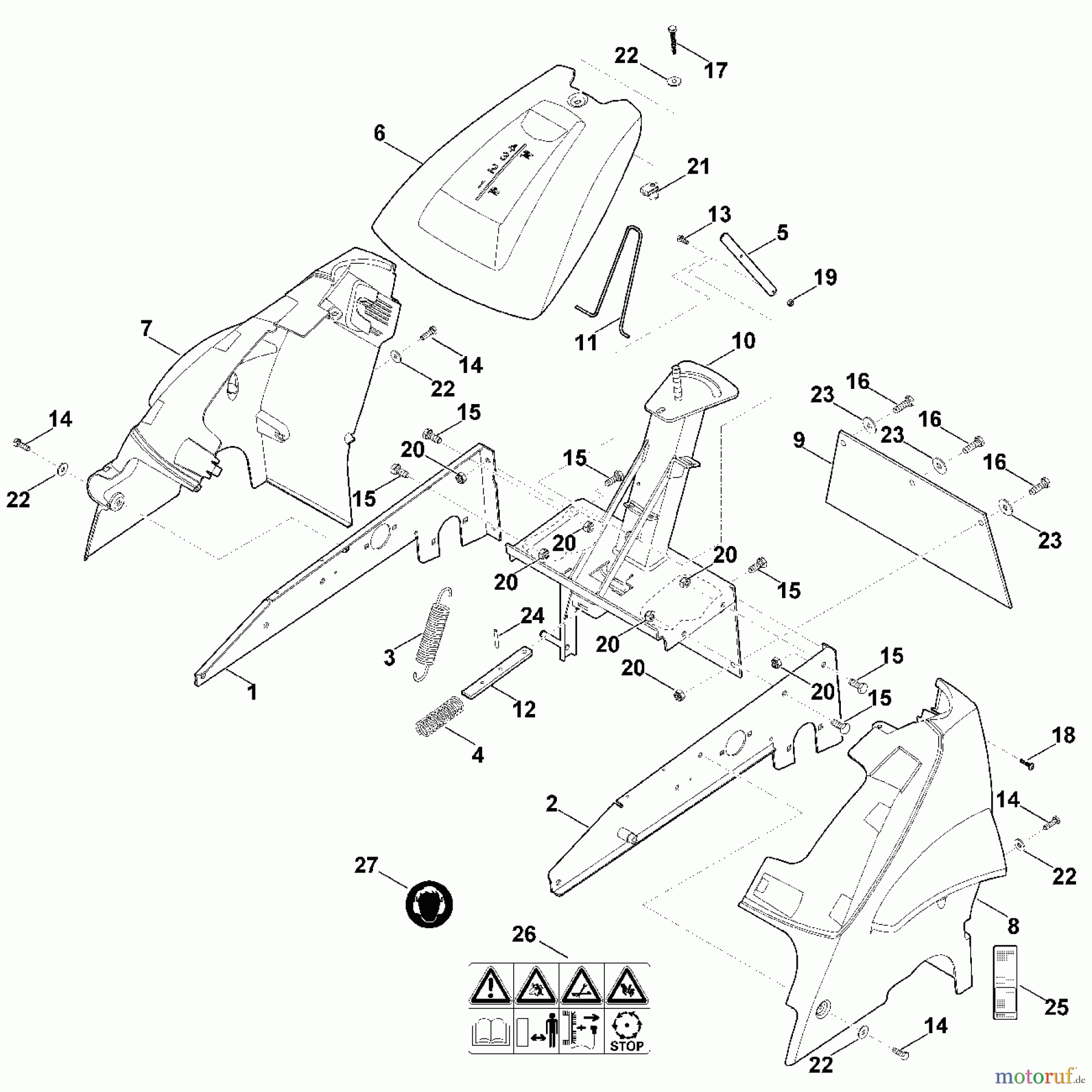 Viking Rasenmäher Benzinrasenmäher MB 6.1 RH B - Rahmen