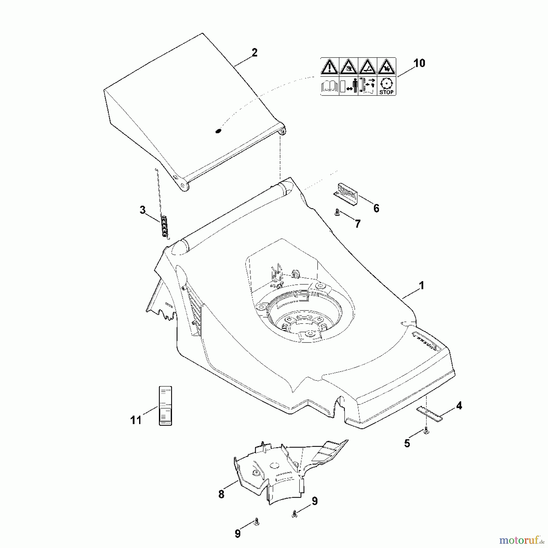 Viking Rasenmäher Benzinrasenmäher MB 443.0 X B - Gehäuse