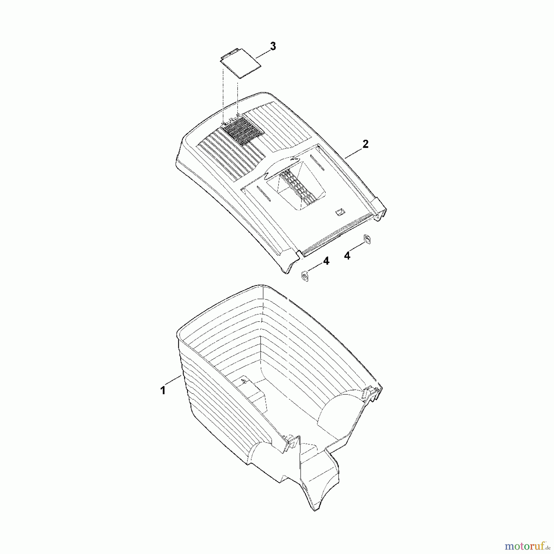 Viking Rasenmäher Benzinrasenmäher MB 443.0 X E - Grasfangkorb