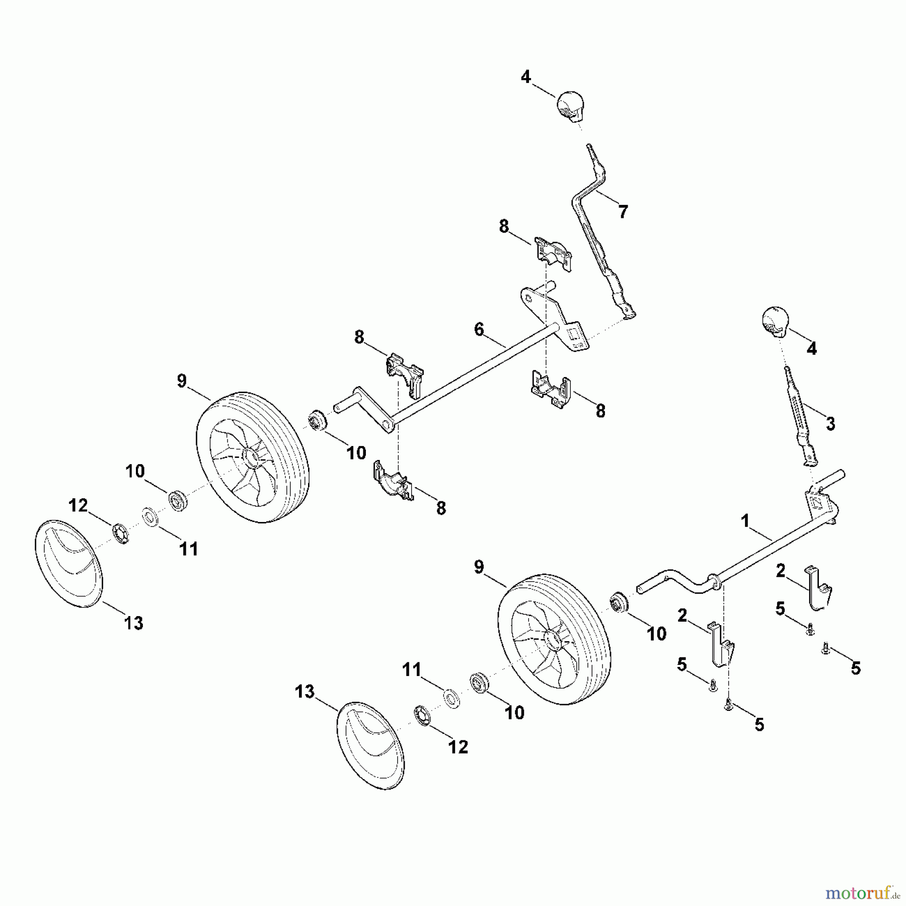  Viking Rasenmäher Elektrorasenmäher ME 443.0 C C - Fahrwerk