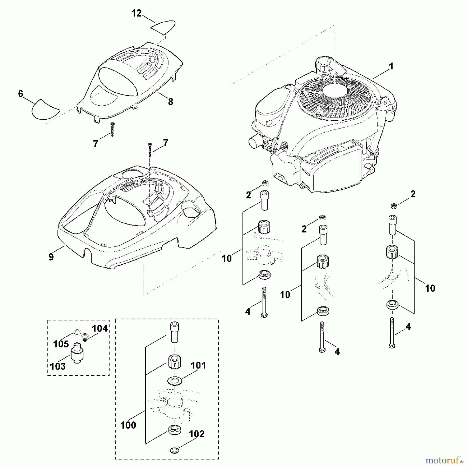  Viking Rasenmäher Benzinrasenmäher MB 655.1 VS F - Motor