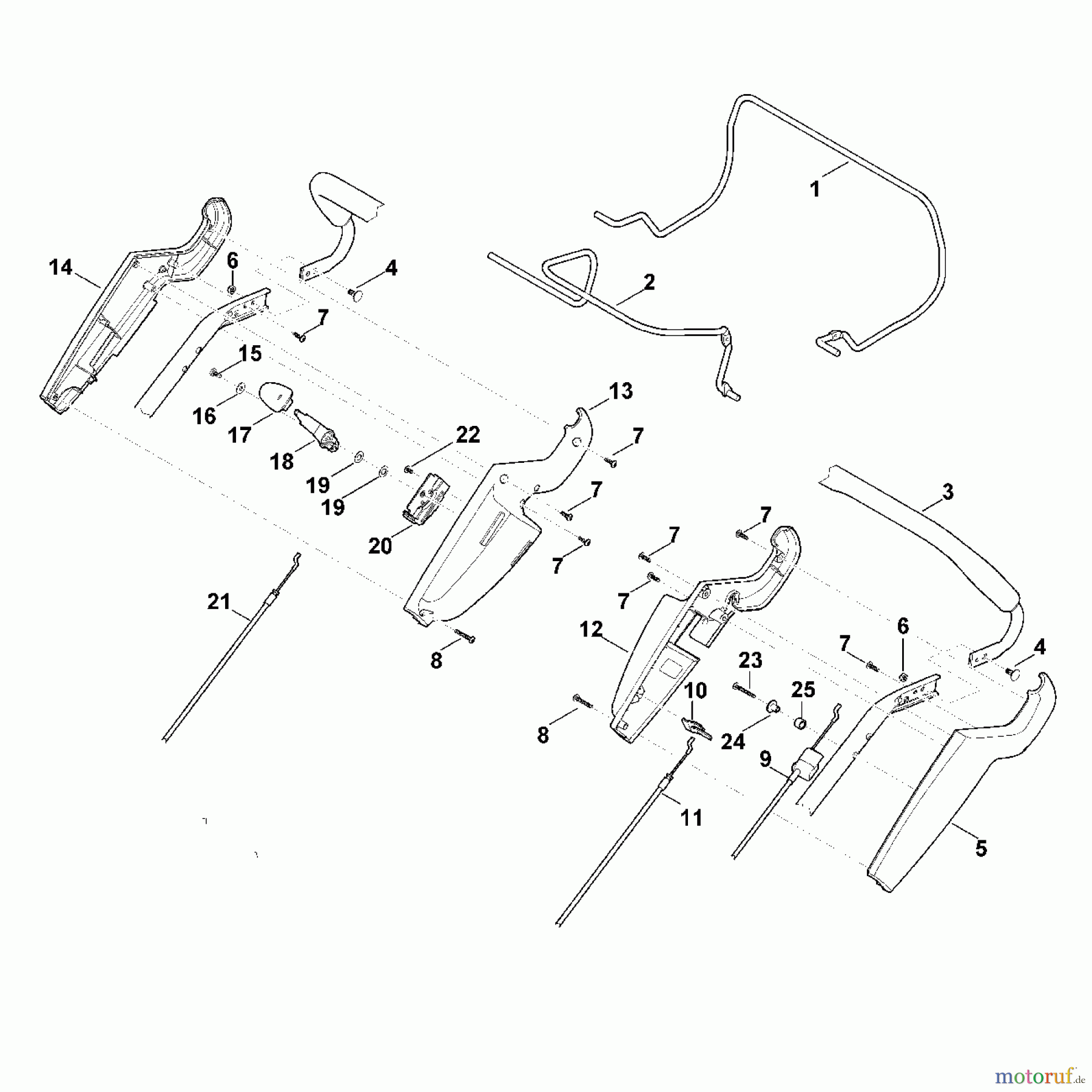  Viking Rasenmäher Benzinrasenmäher MB 655.1 G A - Lenker Oberteil
