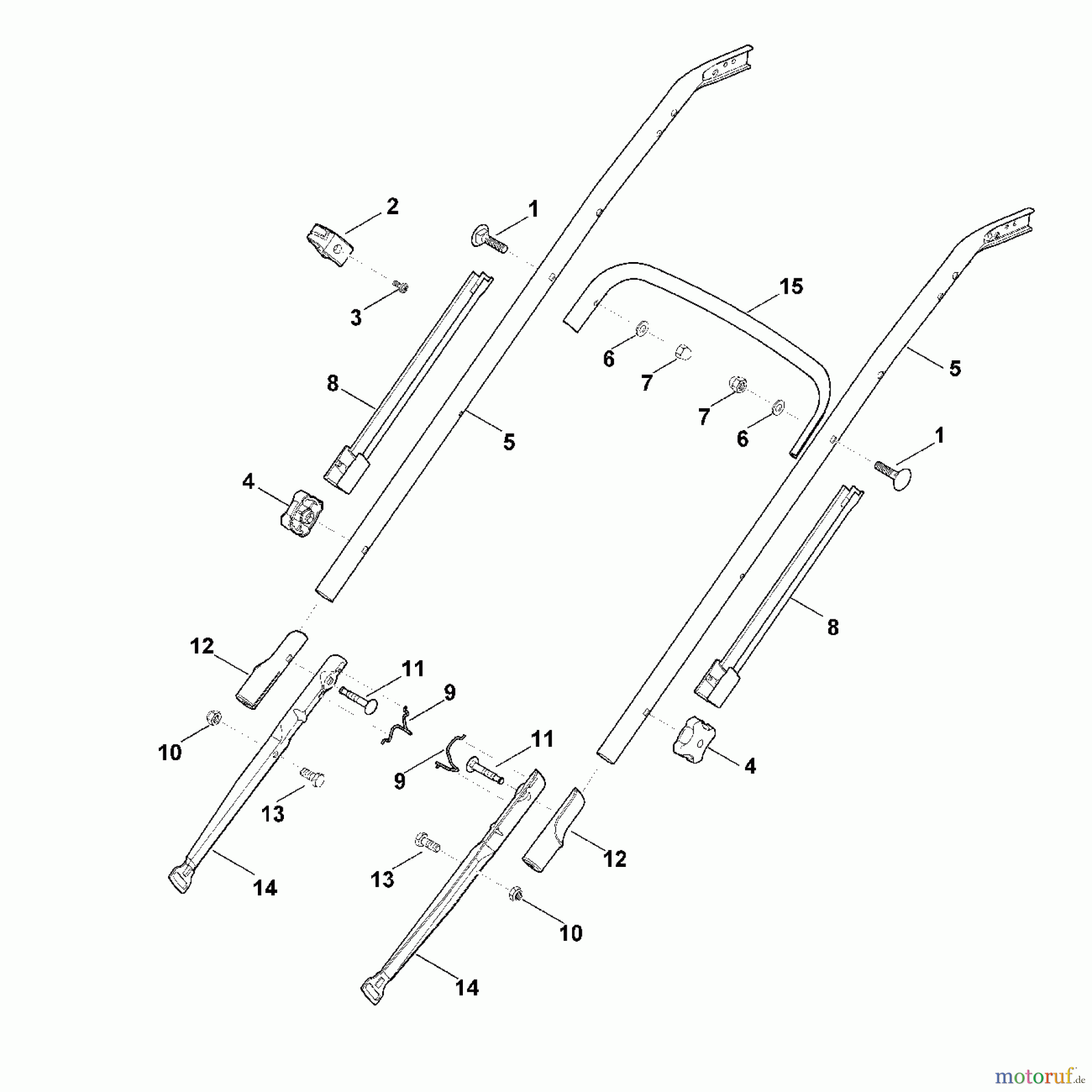  Viking Rasenmäher Benzinrasenmäher MB 655.1 G B - Lenker Unterteil