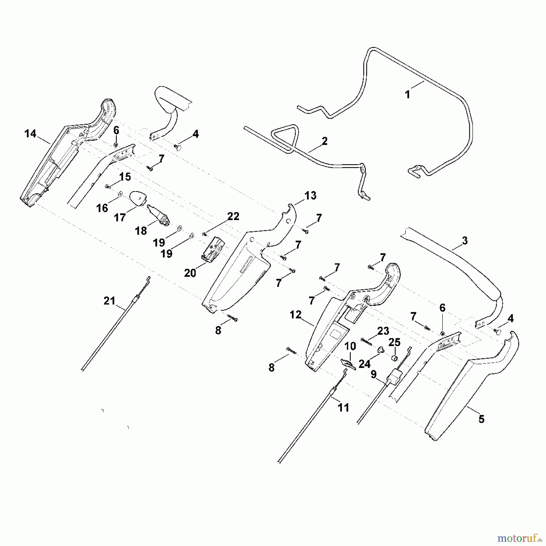  Viking Rasenmäher Benzinrasenmäher MB 655.1 V A - Lenker Oberteil