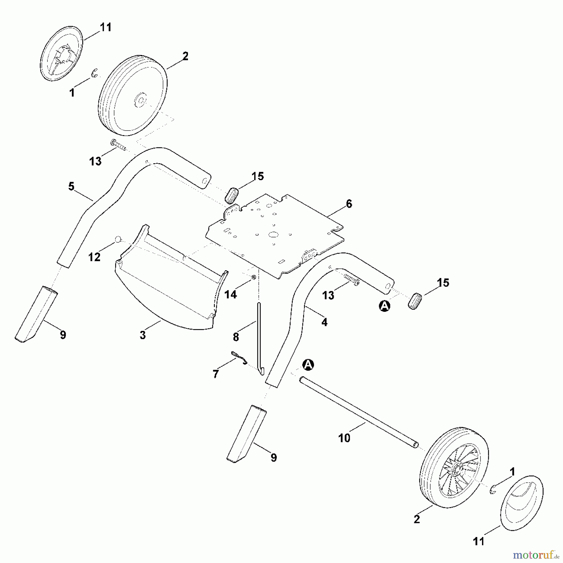 Viking Häcksler Elektro GE 450 D - Fahrwerk