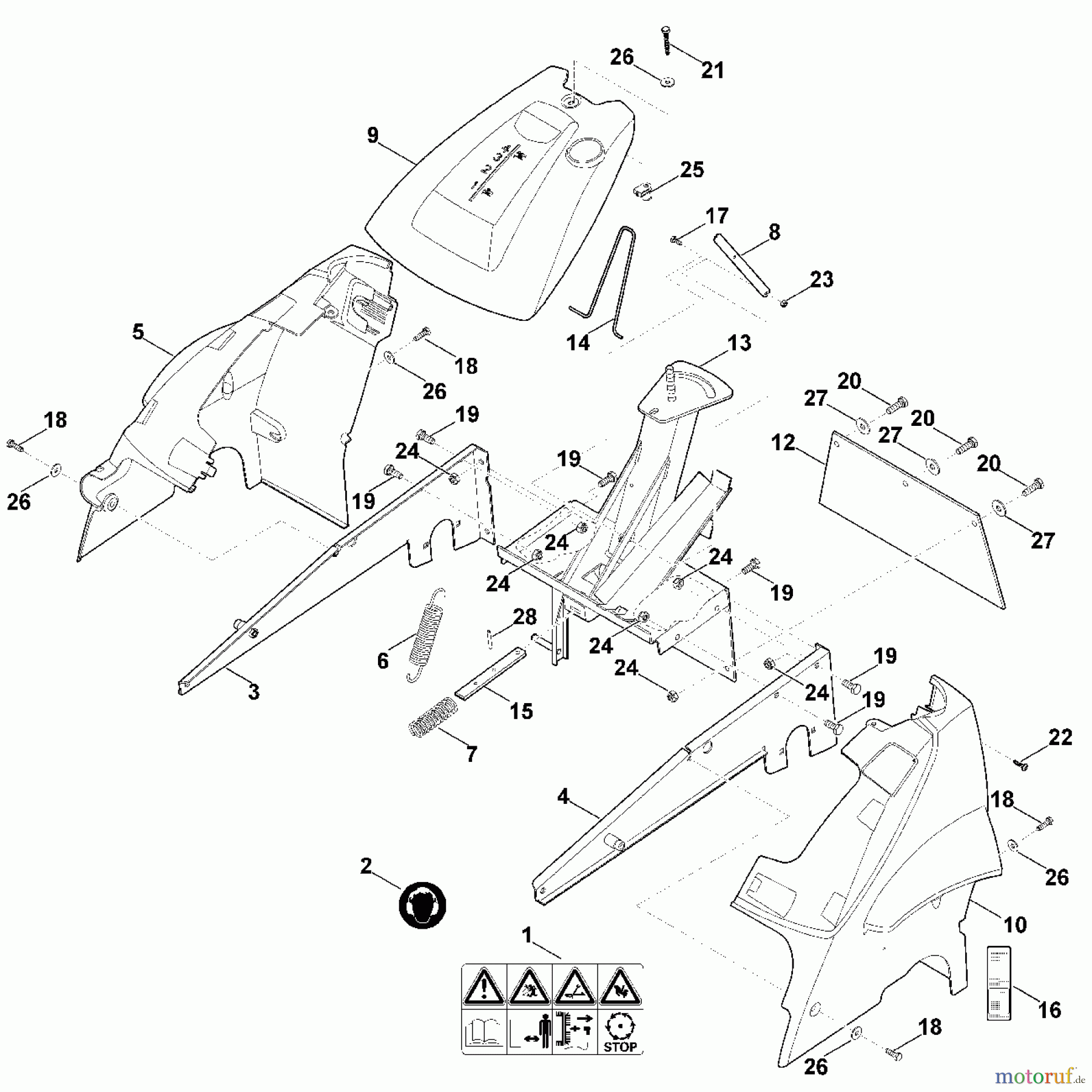 Viking Rasenmäher Benzinrasenmäher MB 6.1 RV B - Rahmen