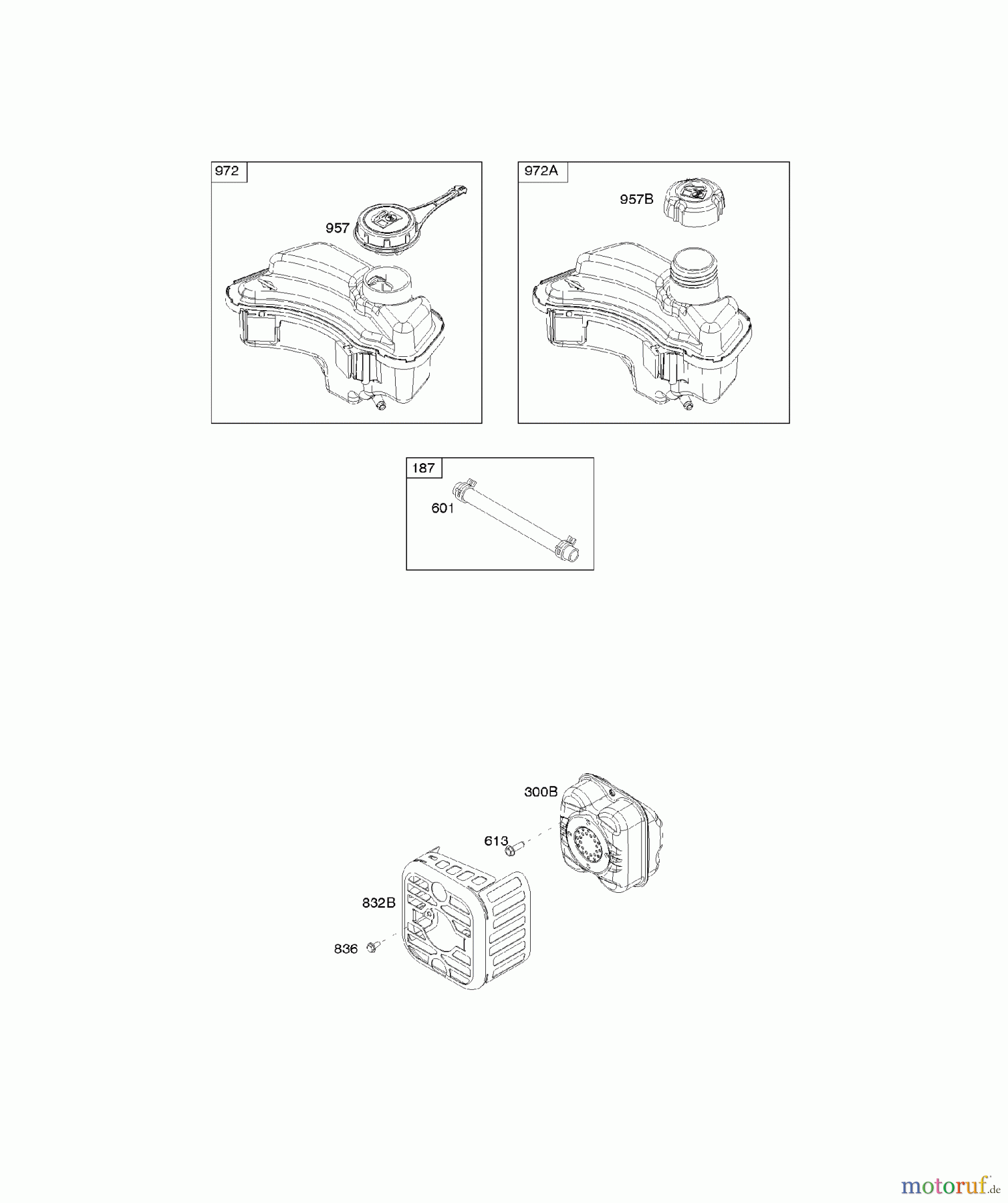Viking Motoren B & S 09. . . 08P502-0004-H1 F - Auslasssystem, Kraftstoffversorgung